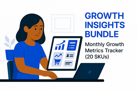 Growth Insights Bundle – Monthly Growth Metrics Tracker (20 SKUs) (3 Month Package)